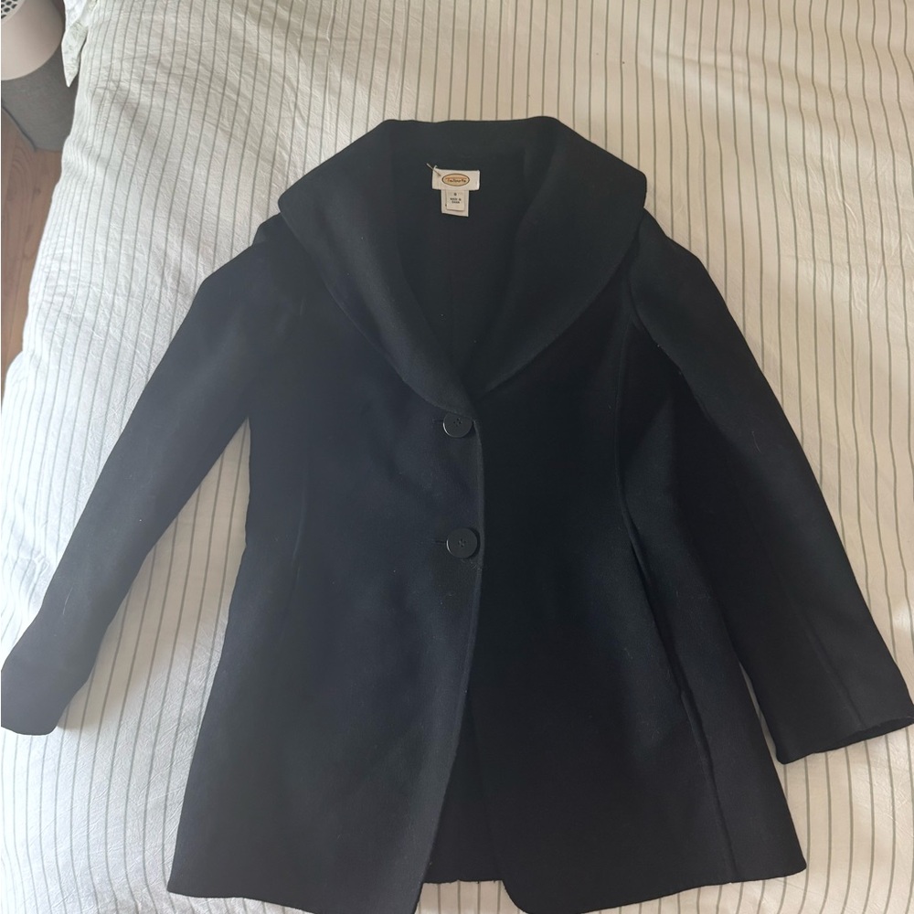 Talbots Classic Black Pea Coat